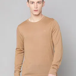 LINDBERGH Men Camel Brown Pullover-image-32