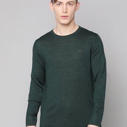 LINDBERGH Men Green Solid Round Neck Pullover-image-66