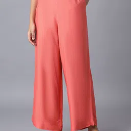elleven Women Peach-Coloured Palazzos-picture-3