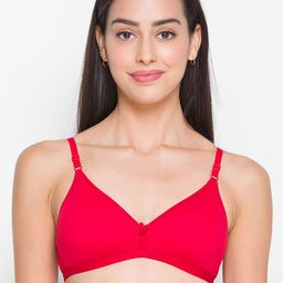 Candyskin Women Red Solid Non Padded Bra-picture-3