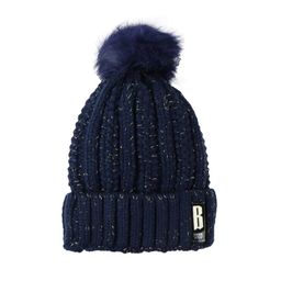 iSWEVEN Unisex Blue Solid Woolen Beanie Cap-image-9