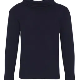 A Little Fable Girls Navy Blue Turtle Neck T-shirt-image-89