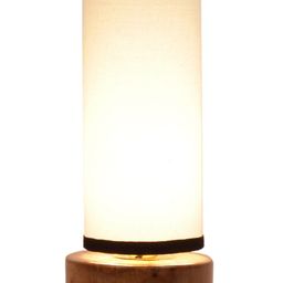 Devansh White Solid Traditional Column Table Lamp with Shade image 4