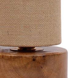 Devansh Beige Solid Traditional Column Table Lamp with Shade image 4