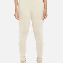 RANGMANCH BY PANTALOONS Women Cream Coloured Solid Churidhar-image-3