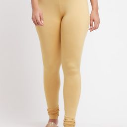 elleven Women Beige Solid Ankle Length Churidar-image-26