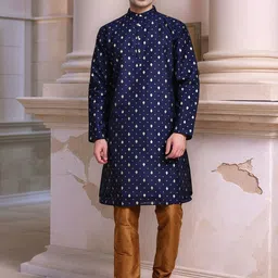 Moda Rapido Men Embroidered Regular Kurta with Churidar-picture-27