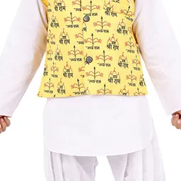 BAESD Boys Regular Kurta with Churidar With Nehru Jacket image 2