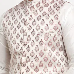 Kaifoo Men Multicoloured Kurta with Churidar & Nehru Jacket image 2