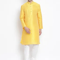 VASTRAMAY Men Ethnic Regular Kurta With Churidar-image-89