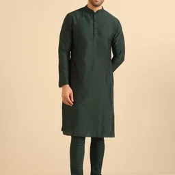 KISAH Mandarin Collar Regular Kurta with Churidar-image-31