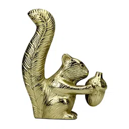 Hind Decor Yellow Squirrel Holding Nut Showpiece-image-60