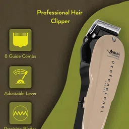 ASBAH Professional Corded Trimmer With 8 Guide Comb image 3