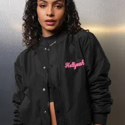 Tokyo Talkies Women Crop Tailored Jacket with Embroidered-image-57