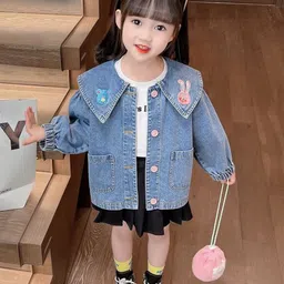 StyleCast x Revolte Girls Washed Embroidered Denim Jacket-picture-27