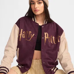 The Souled Store Women Typography Varsity Jacket with Embroidered-image-64