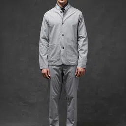 RARE RABBIT Self Design Mock Collar Tailored Jacket image 3