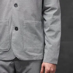 RARE RABBIT Self Design Mock Collar Tailored Jacket image 5
