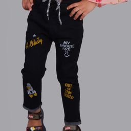 A-Okay Girls Typography Embroidered Slim Fit Clean Look Cotton Jeans-image-66
