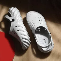 HRX by Hrithik Roshan Men Grey Slip On Clogs-image-18