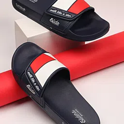 WELCOME Men Colourblocked Sliders image 1