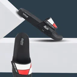 WELCOME Men Printed Slip-On Sliders image 1