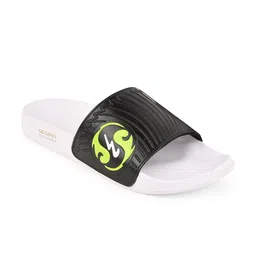 Campus Men Black & Green Printed Sliders-picture-16
