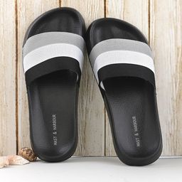 Mast & Harbour Men Colourblocked Fabric Comfort -Fit Sliders-picture-39