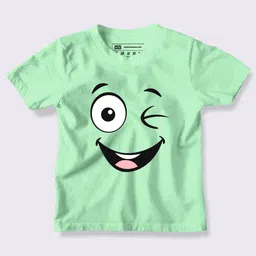 BE AWARA Kids Lime Green Printed T-shirt-picture-23