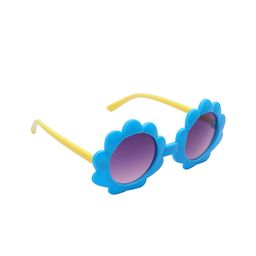 Spiky Unisex Kids Purple Lens & Blue Full Rim Round Sunglasses 3315_BLU_VIO-38