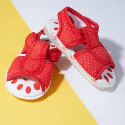 CHiU Unisex Kids Red & White Comfort Sandals-18