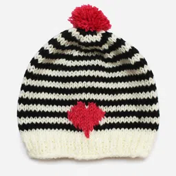 Woonie Unisex Kids Black Handmade Cap-picture-44
