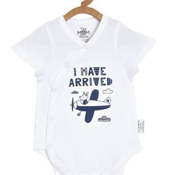 The Mom Store Kids I Have Arrived Printed Cotton Rombers-17
