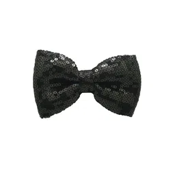 The Tie Hub Black Sequinned Pre-Tied Bow Tie-95