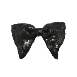 The Tie Hub Black Sequinned Pre-Tied Bow Tie-99