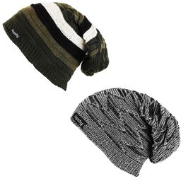 hupshy Men Pack of 2 Self Design Acrylic Beanie-7