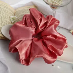 Soho Boho Studio Women Pink Oversized Scrunchie-image-59
