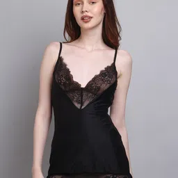 Herryqeal Shoulder Straps Sheer Lace Baby Doll-image-23