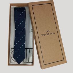 The Tie Hub Men Woven Design Silk Skinny Tie-37