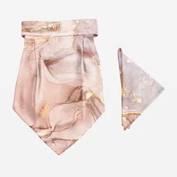 Blacksmith Men Beige & Black Printed Broad Tie-picture-41