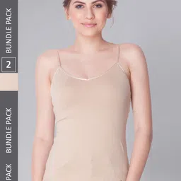 Dollar Missy Pack of 2 Cotton with Spandex Camisole-image-20