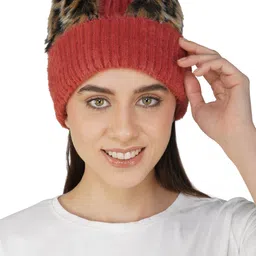 iSWEVEN Unisex Ribbed Woollen Beanie-27