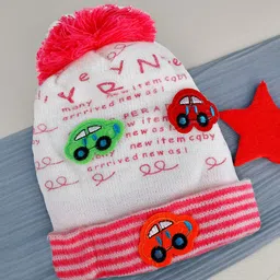 Baby Moo Kids Printed Woollen Beanie-image-80