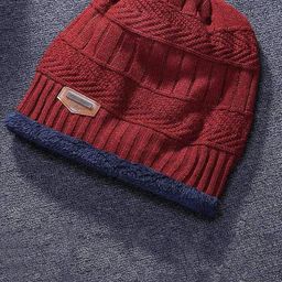 TEEMOODS Men Self Design Woollen Beanie Cap With Neck Warmer-40