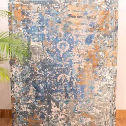 HOMADORN Blue & Beige Printed No Shredding Dhurrie image 5