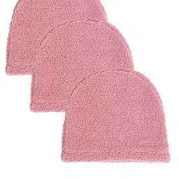 KLOTTHE Women Pack Of 3 Self Design Winter Woolen Beanie Caps-image-39