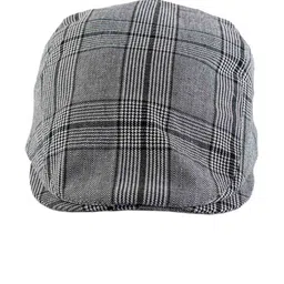 Merchants Black And White Flat Cap by The Tie Hub-image-73
