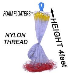 purkait fish net PURKAIT Fishnet 3 Finger 70mm GILLNET Lead Sinker, Height 5F, UP Lenght 50F, Down Lenght 100F Fishing Net (Multicolor) image 4