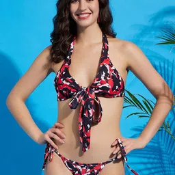 SECRETS BY ZEROKAATA Printed Halter Neck Non-Padded Bikini Lingerie Set SASZBK101-picture-54
