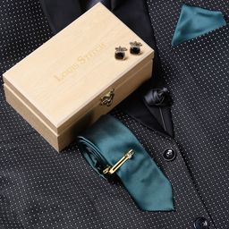 LOUIS STITCH Men Luxury Italian Silk Necktie Set-picture-11
